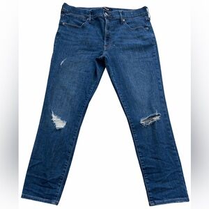 Express cropped skinny jeans mid rise size 14